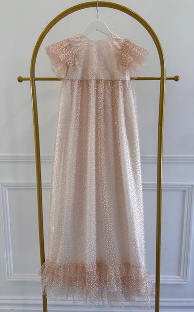 Ivy Pearl Luxury Christening Gown – Handmade Girls Baptism Dress