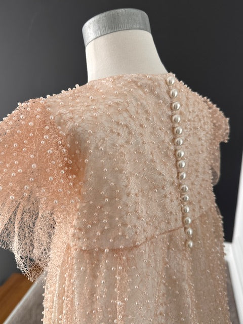 Ivy Pearl Luxury Christening Gown – Handmade Girls Baptism Dress