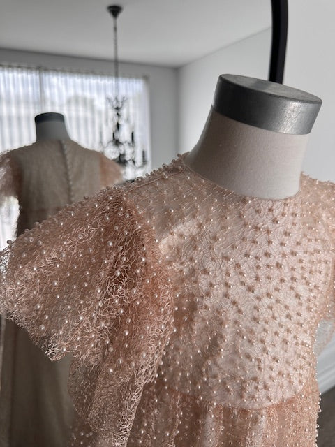 Ivy Pearl Luxury Christening Gown – Handmade Girls Baptism Dress