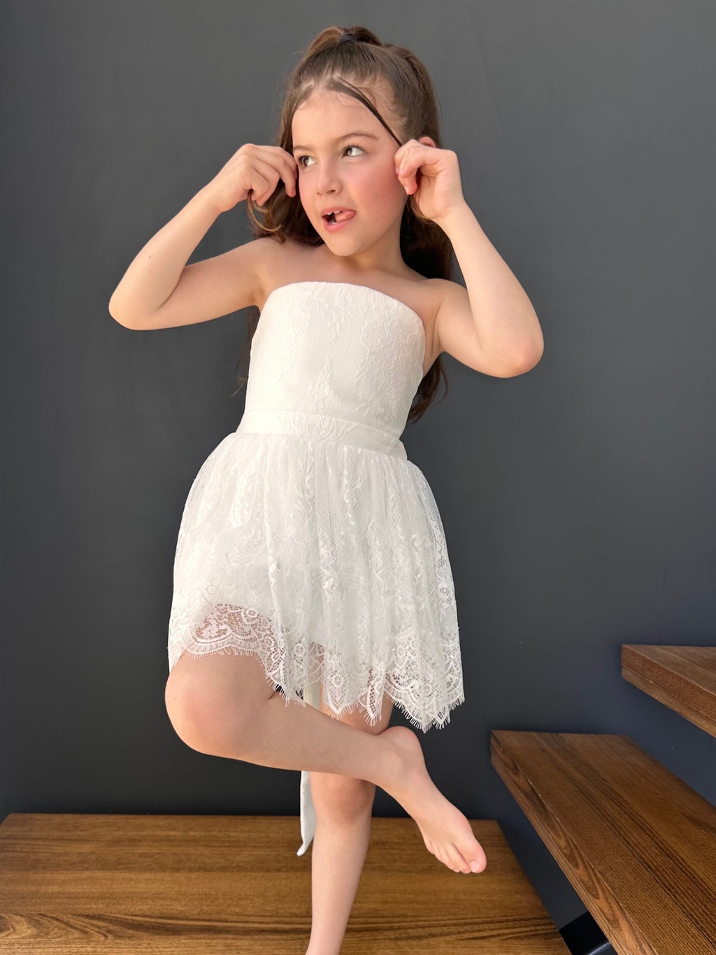 Belle Lace Flower Girl Dress
