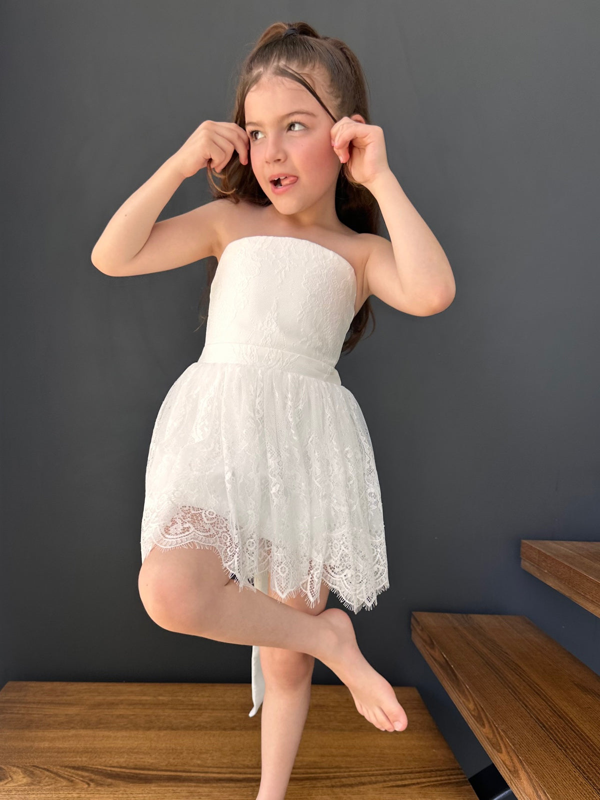 Belle Lace Flower Girl Dress