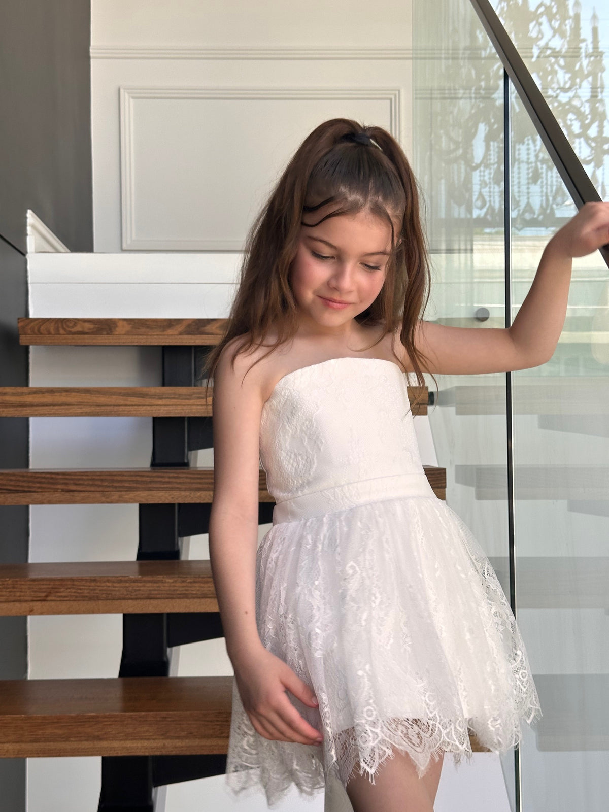 Belle Lace Flower Girl Dress