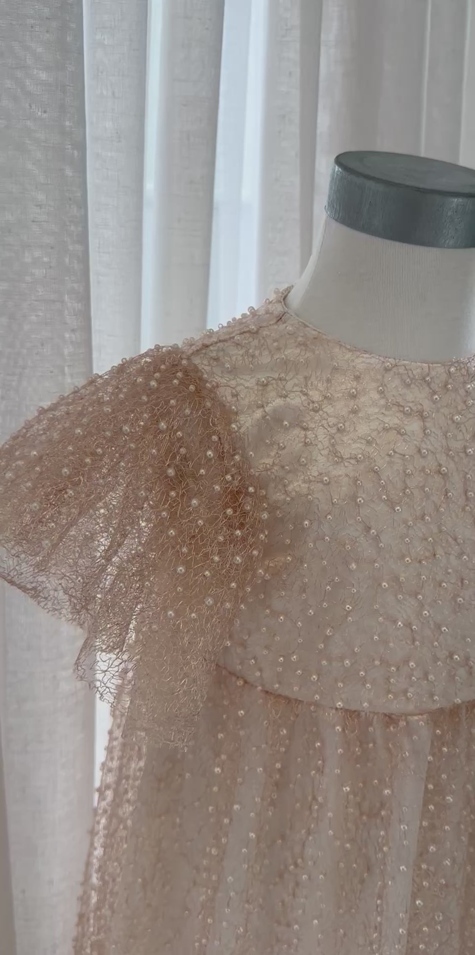 Ivy Pearl Luxury Christening Gown – Handmade Girls Baptism Dress